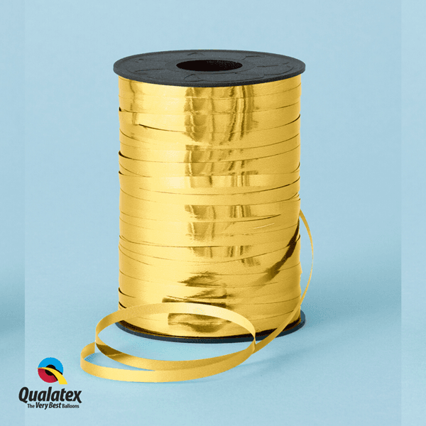 Qualatex Metallic Curling Ribbon 5mmx500m Gold