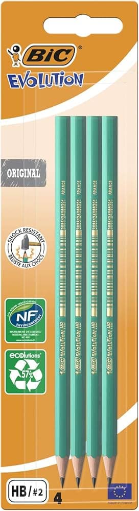 WK Bic HB Grade Evolution Graphite Pencils 4 pack