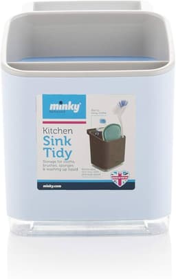 Minky Sq Sink Tidy Slate Blue 1