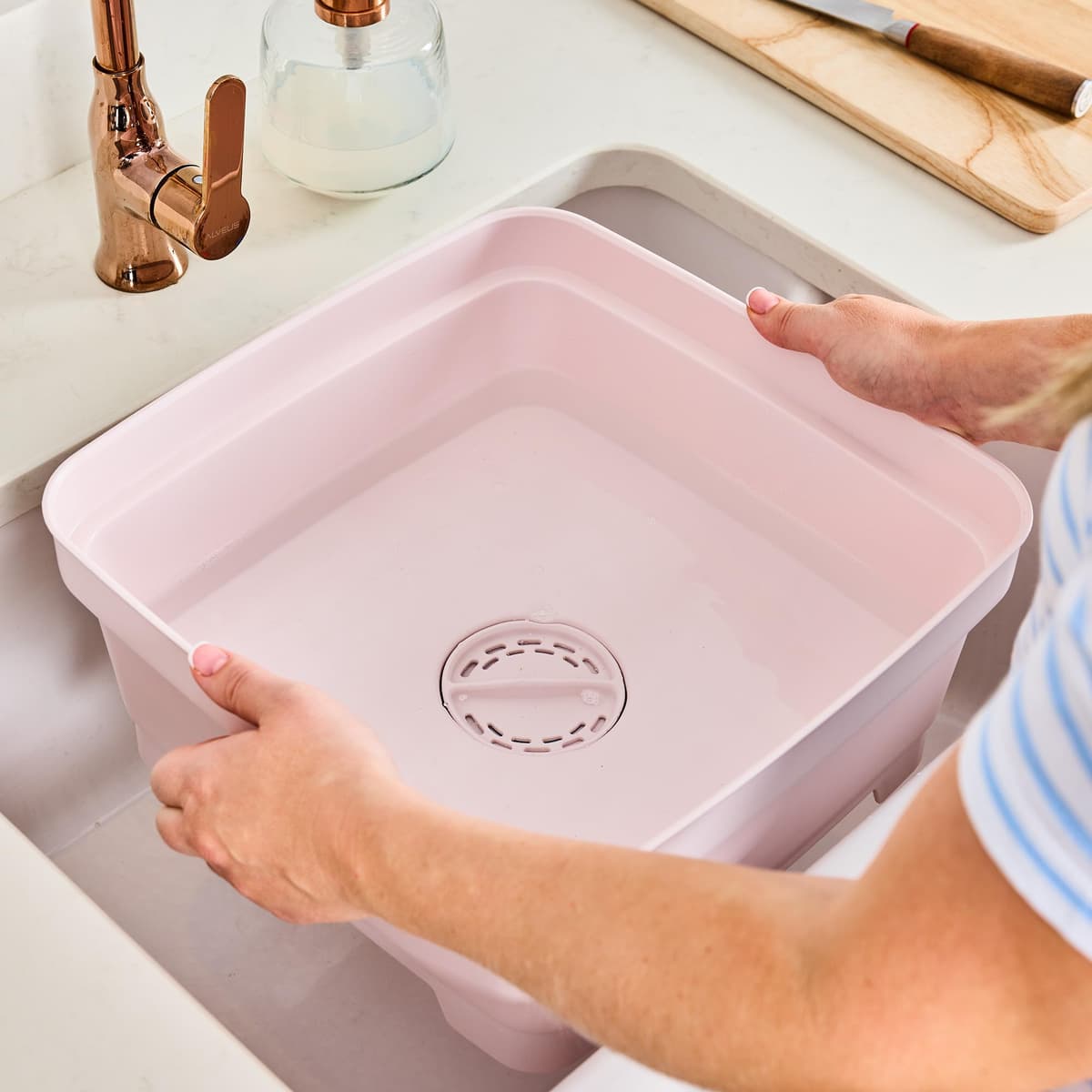 Minky Washing Up Bowl Dusty Pink