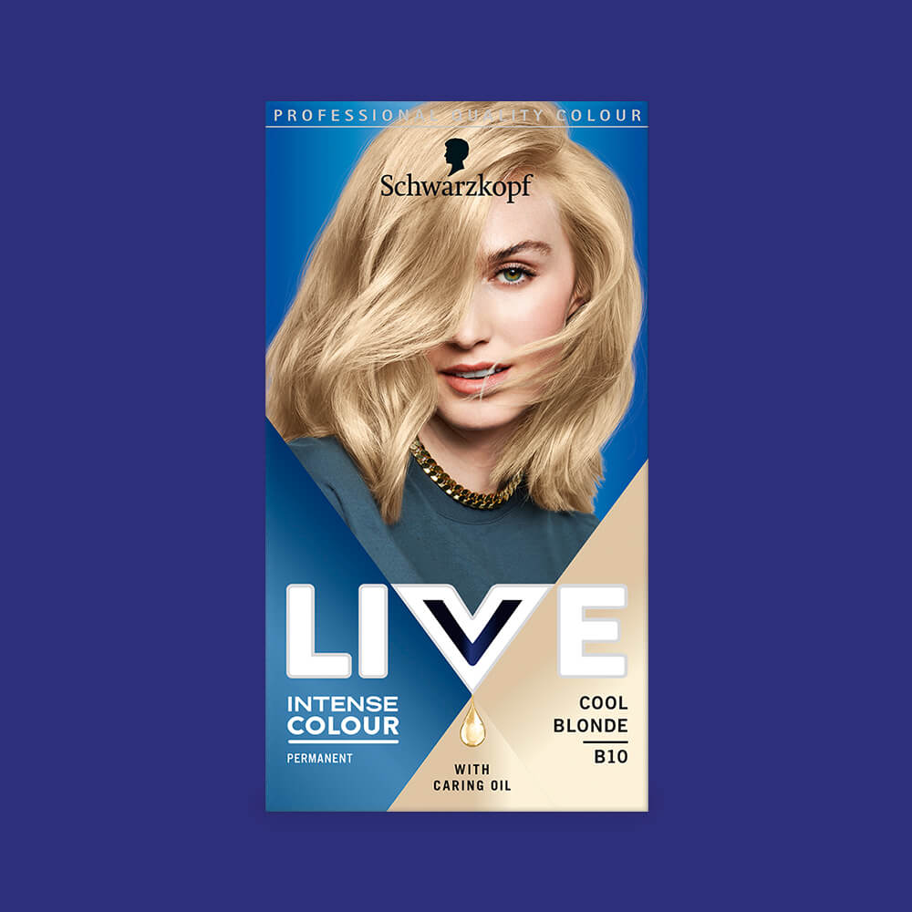 LIVE Cool Blonde Permanent Hair Dye, Intense Colour B10 image
