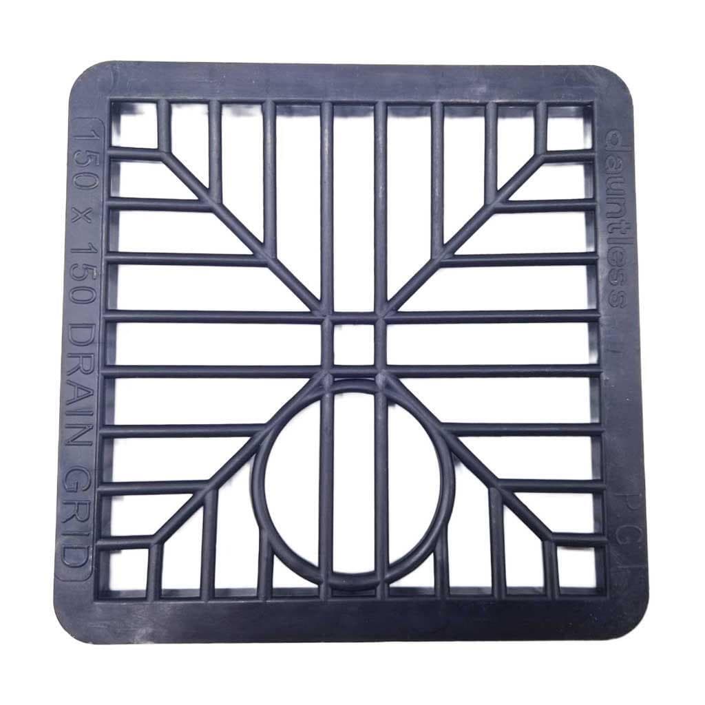 Securit Square gulley grids Black 150x150mm