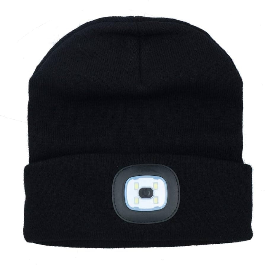 Blackspur 4 SMD USB RECHARGEABLE HEADLIGHT HAT - BLACK