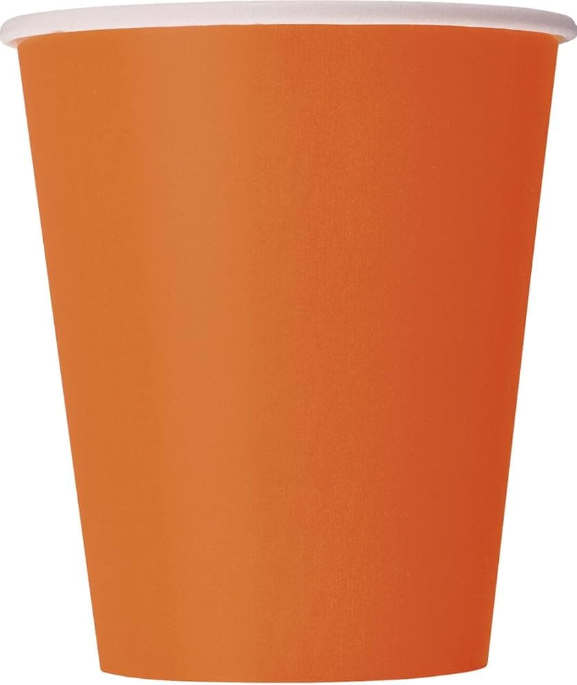 Unique Party 14 Pumpkin Orange 9 Oz. Cups