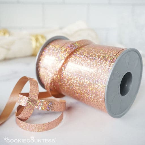 Unique Party Mtllc Rose Gold Curl Ribbon 250 Yd