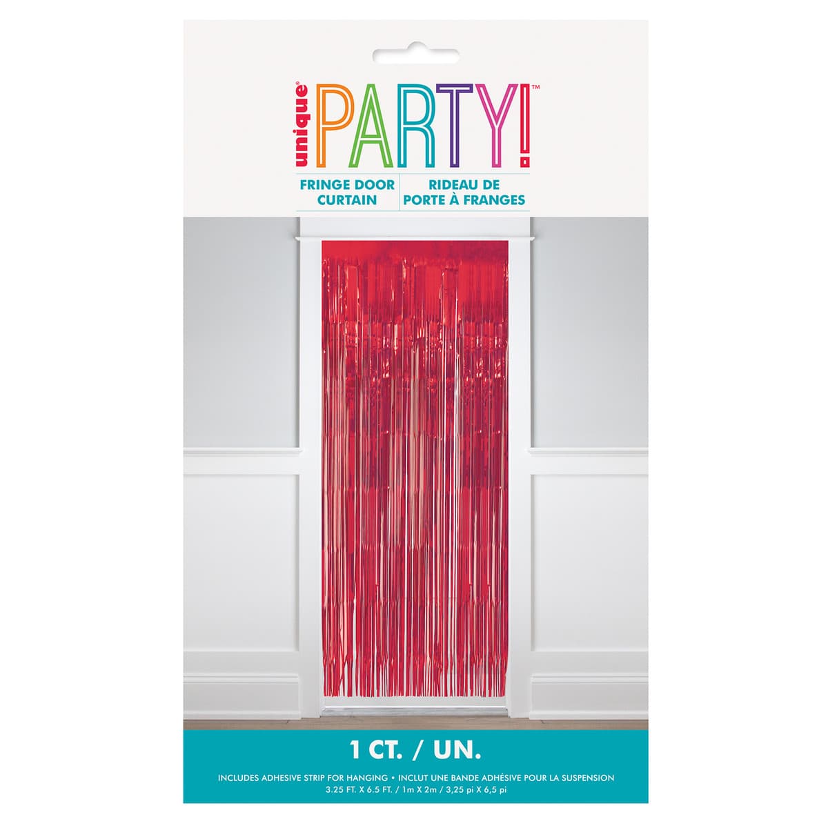 Unique Party Rby Red Fl Frng Door Crtn