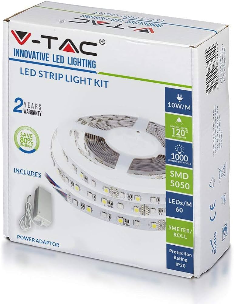 Vt-5050 60 11w Led Strip light colorcode: 6000k set ip20 image