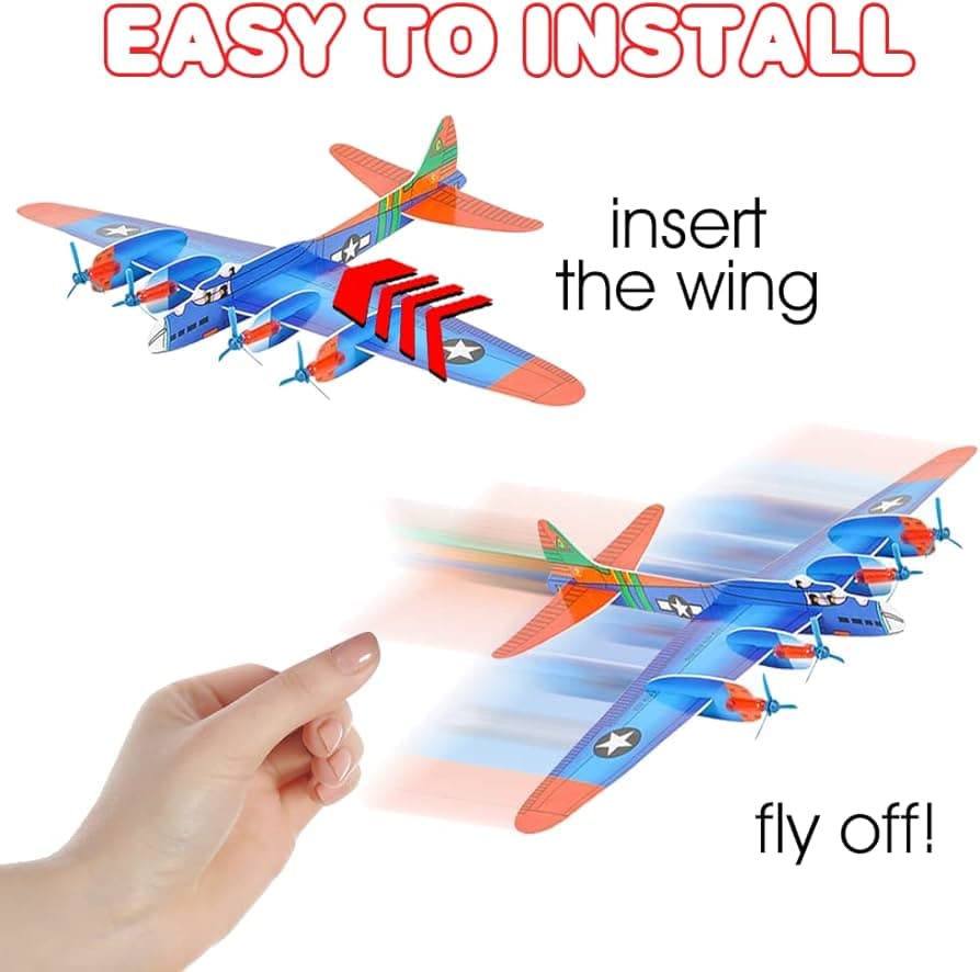 Kandy Toys GIANT FOAM AREOPLANE IN COLOUR WINDOW BOX IN DBX