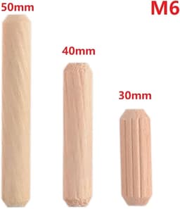 SELECT Wooden Dowels M6x30mm PK15 1