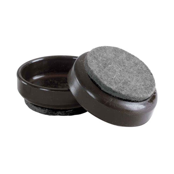 Select CASTOR CUPS- FELT BASED 60MM BROWNPK4
