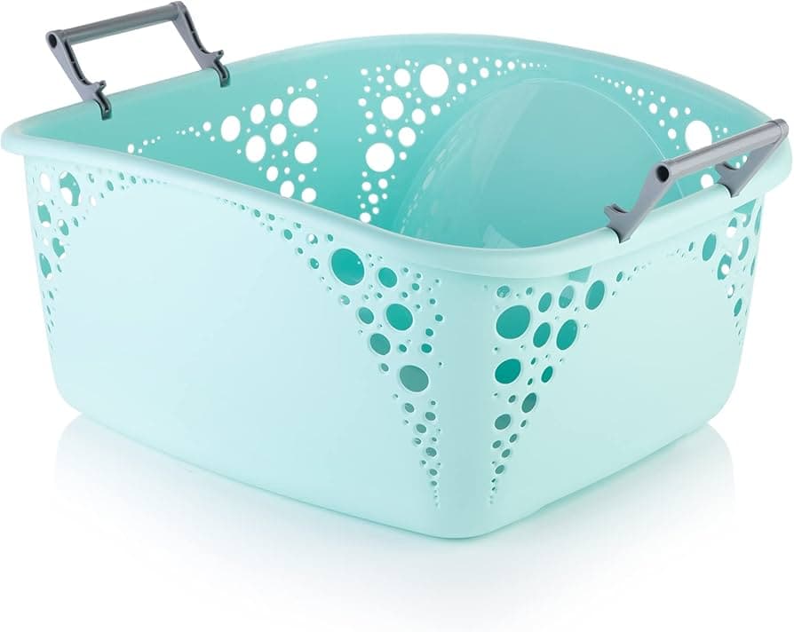 Minky 40l Laundry Basket Pastel Green