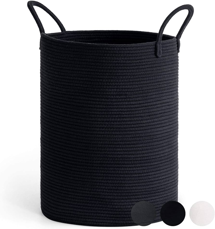 Thumbs-Up Upright Laundry Basket Dark Black image