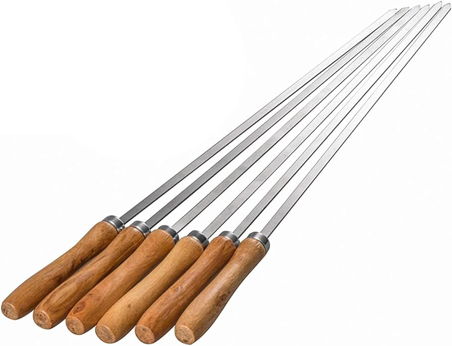 NT 5mm S/S BBQ Skewers - Wooden Handle image