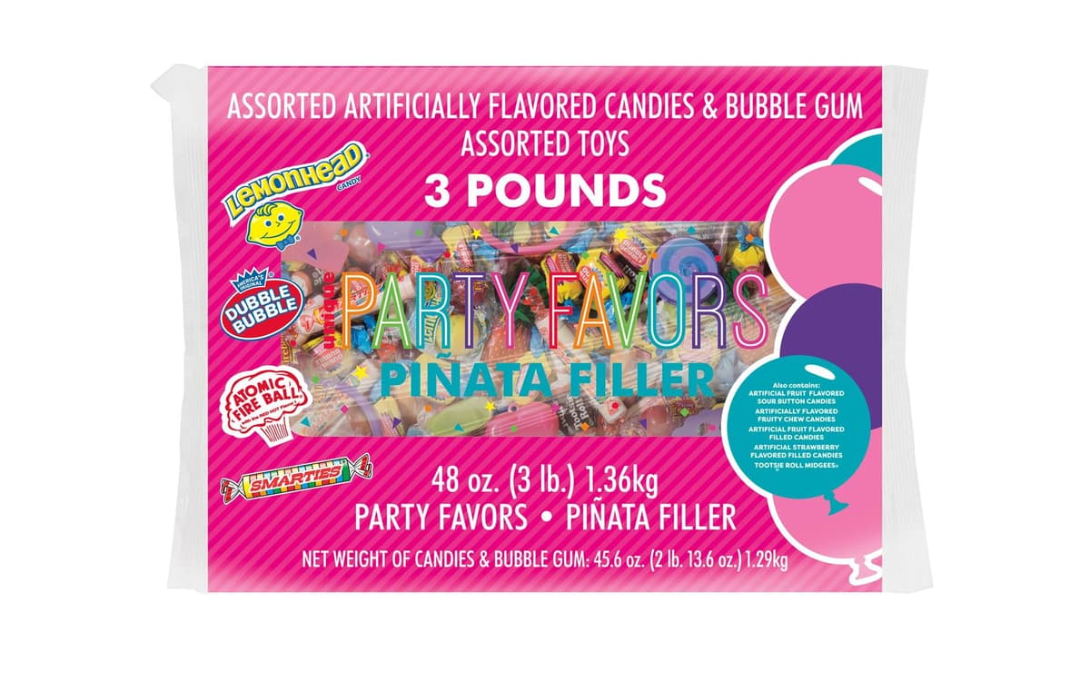 Unique Party Pstl Pnk Fl Frng Dr Crtn 3.25x6.5