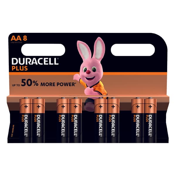 Duracell AA Plus Pk8 Batteries