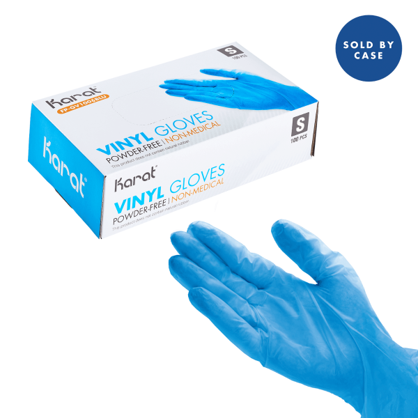 Vinyl Gloves Blue Powder Free SMALL image