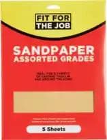 Fit for the Job SANDPAPER 5 sheets  ASSORTED