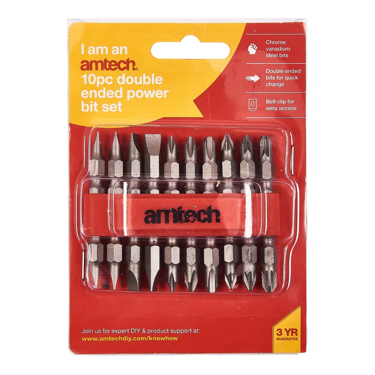 Am-Tech 10pc Power Bit Set