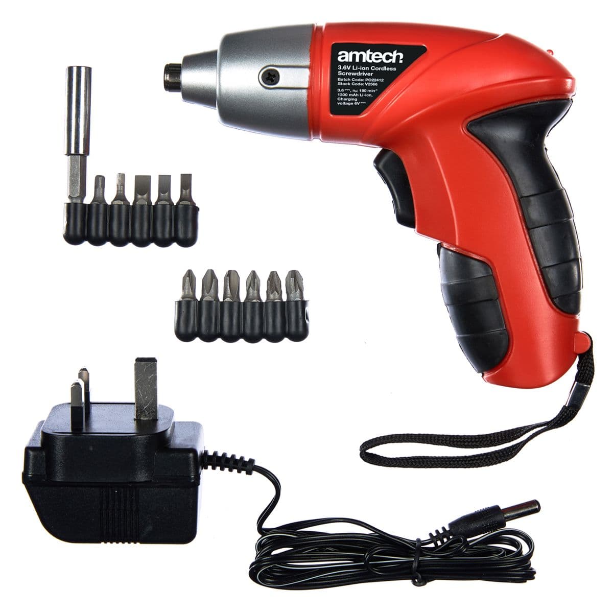 Am-Tech 3.6V Cordless Lithium Screwdriver Kit