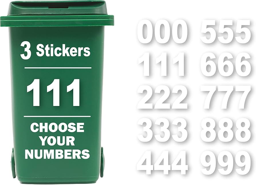 Wheelie Bin Numbers image