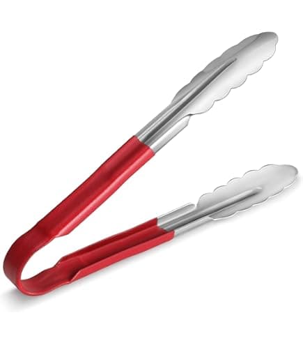 Tristar 12" Salad Tongs With Red Handle
