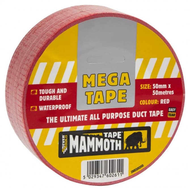 Everbuild Mega All Purpose Tape Red 50mm X 50mtr - Blue