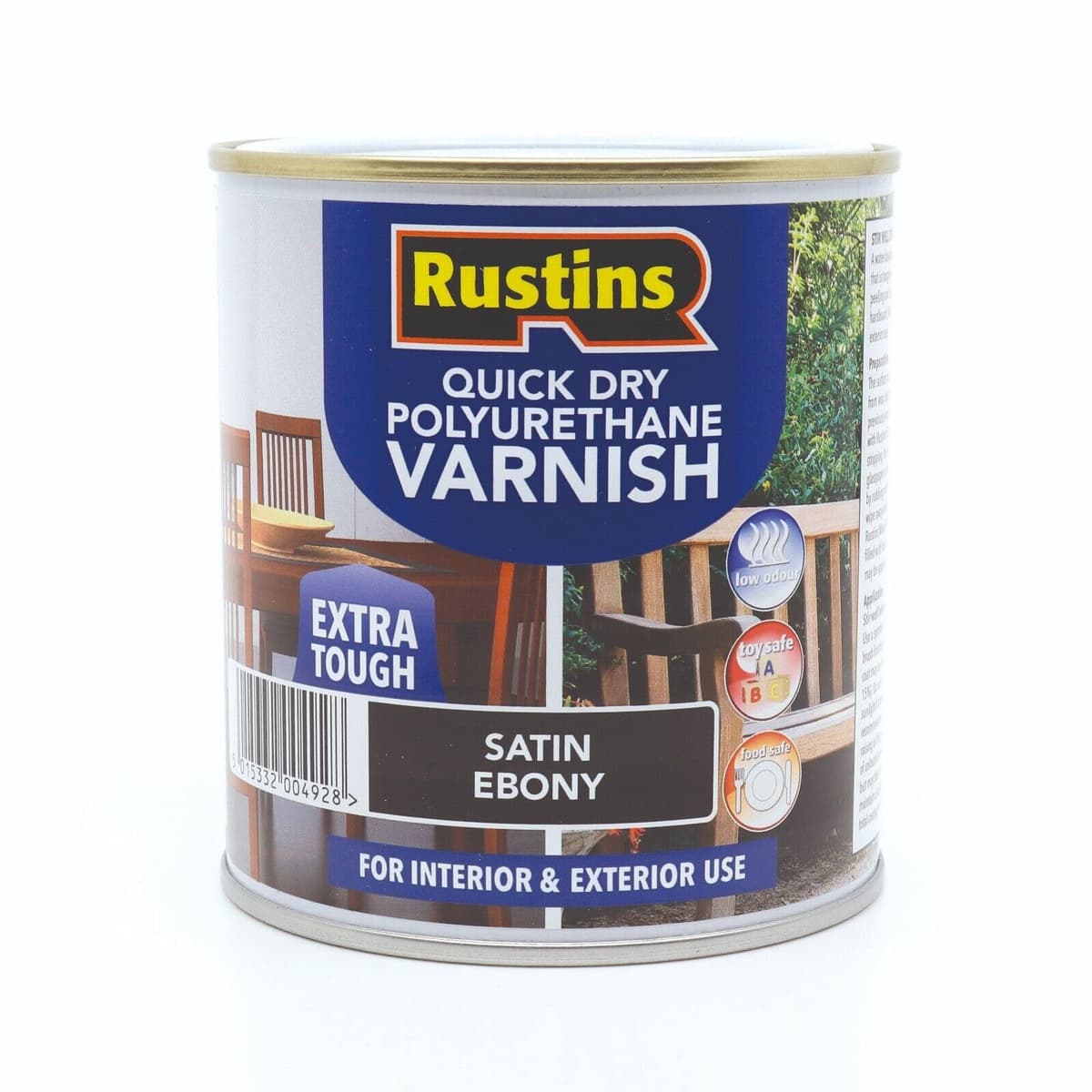 RUSTIN - QD POLY VARNISH SATIN EBONY - 250ml
