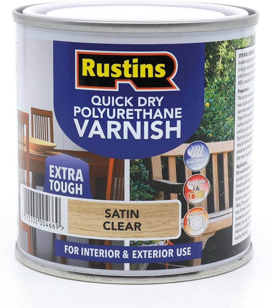 RUSTIN - Q/D POLY VARNISH Satin A/PINE - 250ml