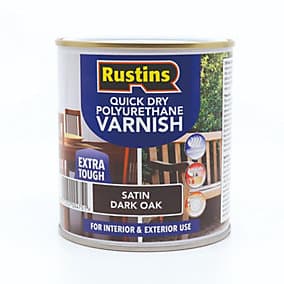 RUSTIN - Q/D POLY VARNISH SATIN DARK OAK - 250ml