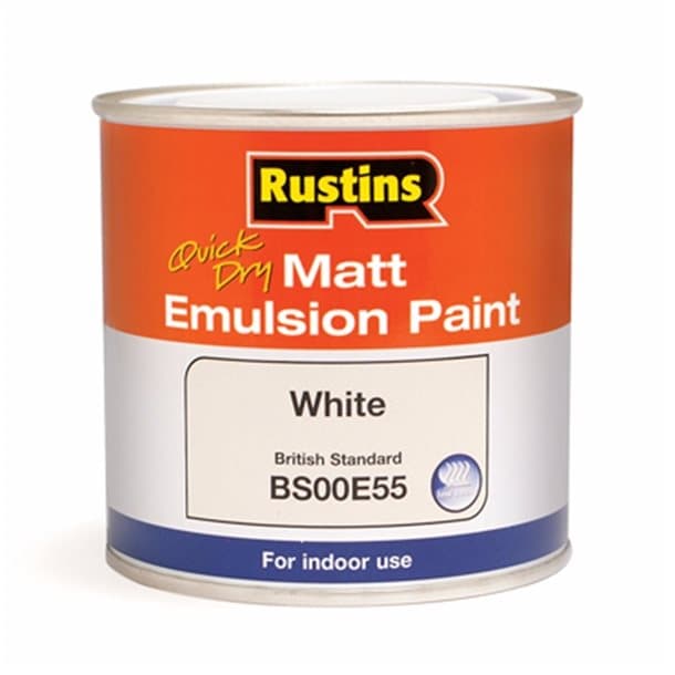 Rustins  matt Emulsion Paint White 500ml