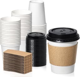 Essential 50pk Single Wall 8oz Coffee Cup 1