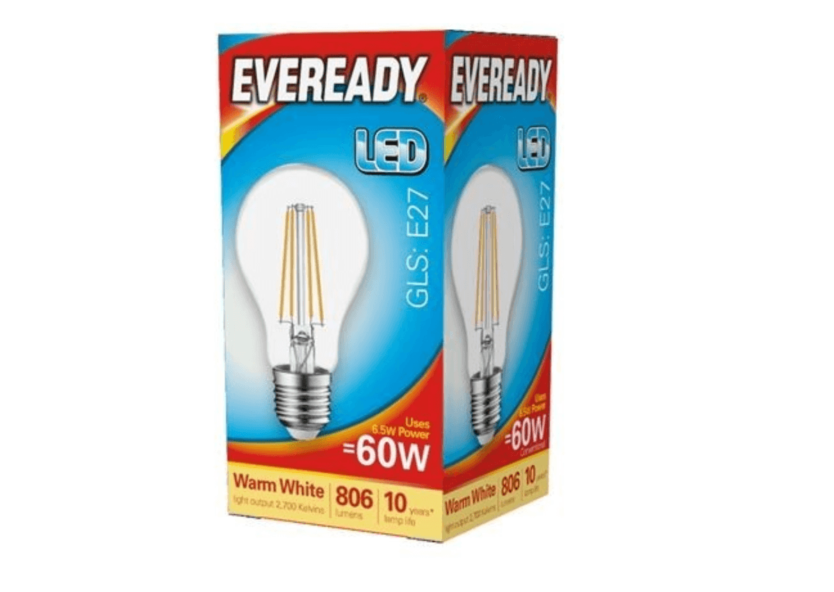 EVEREADY LED Filament GLS E27 806ML 2700K Warm White