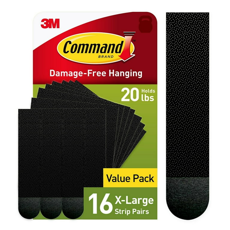 Command X-Large Picture Hanging Strips Black image
