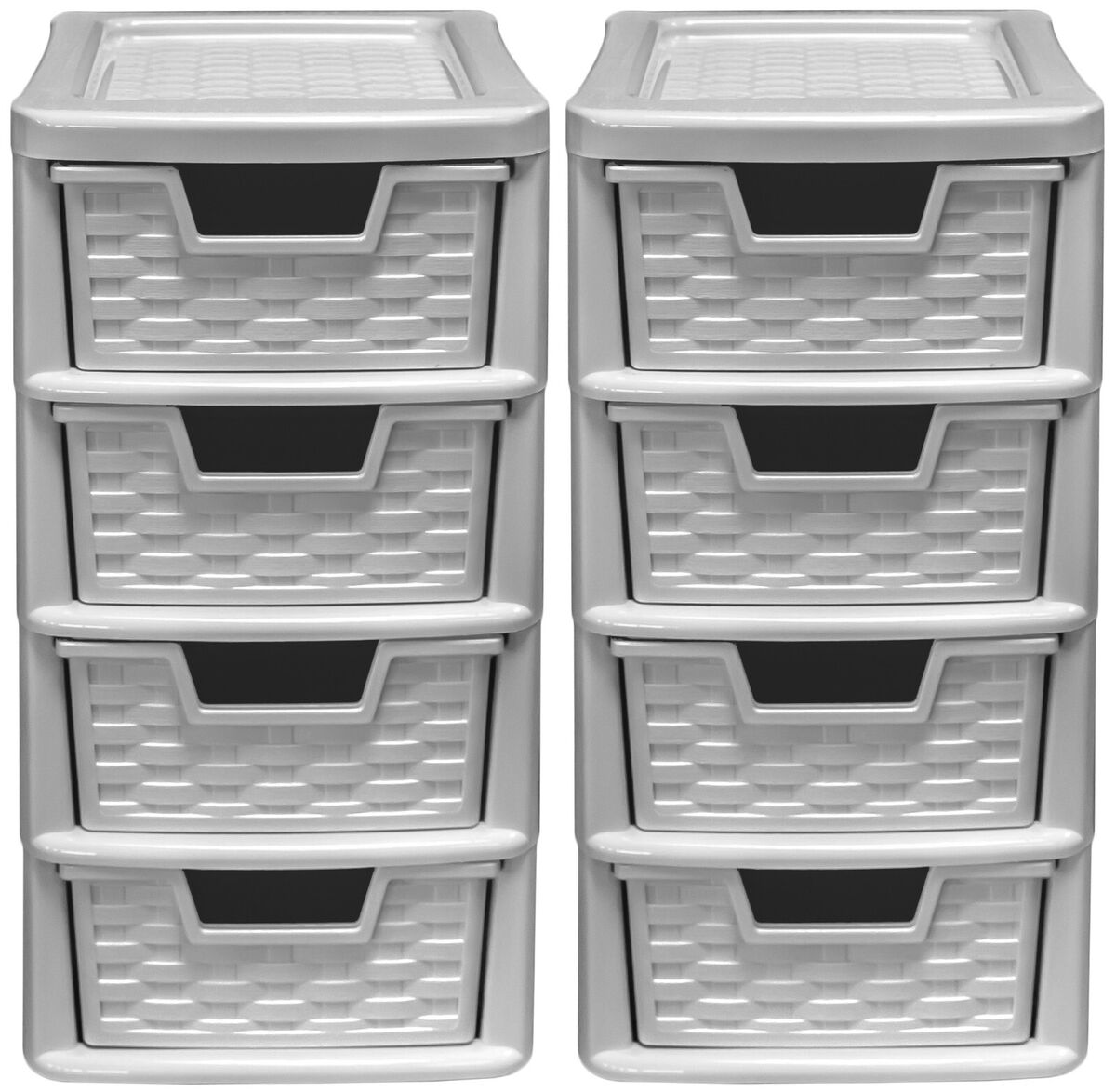 Thumbs-Up 4 Drawer Small Rattan Grey image