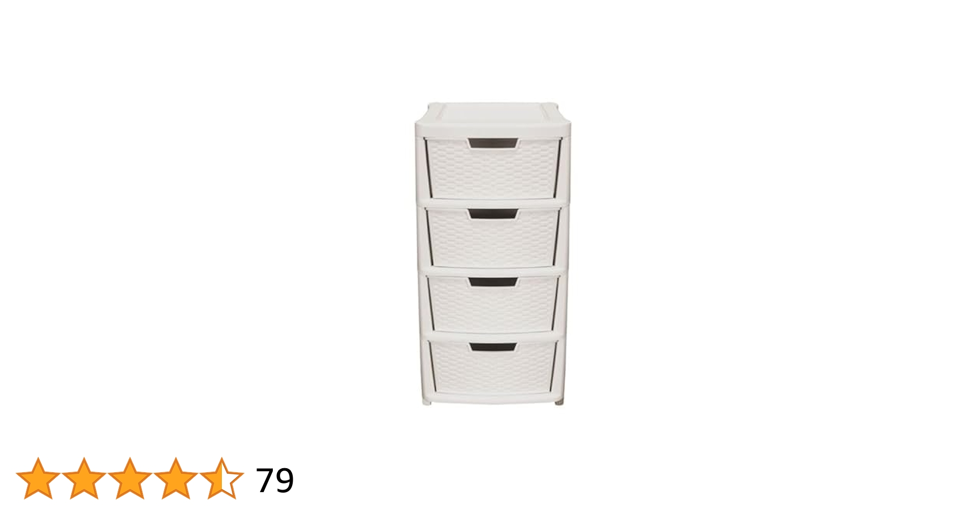 Thumbs-Up 4 Drawer Medium Rattan Grey image