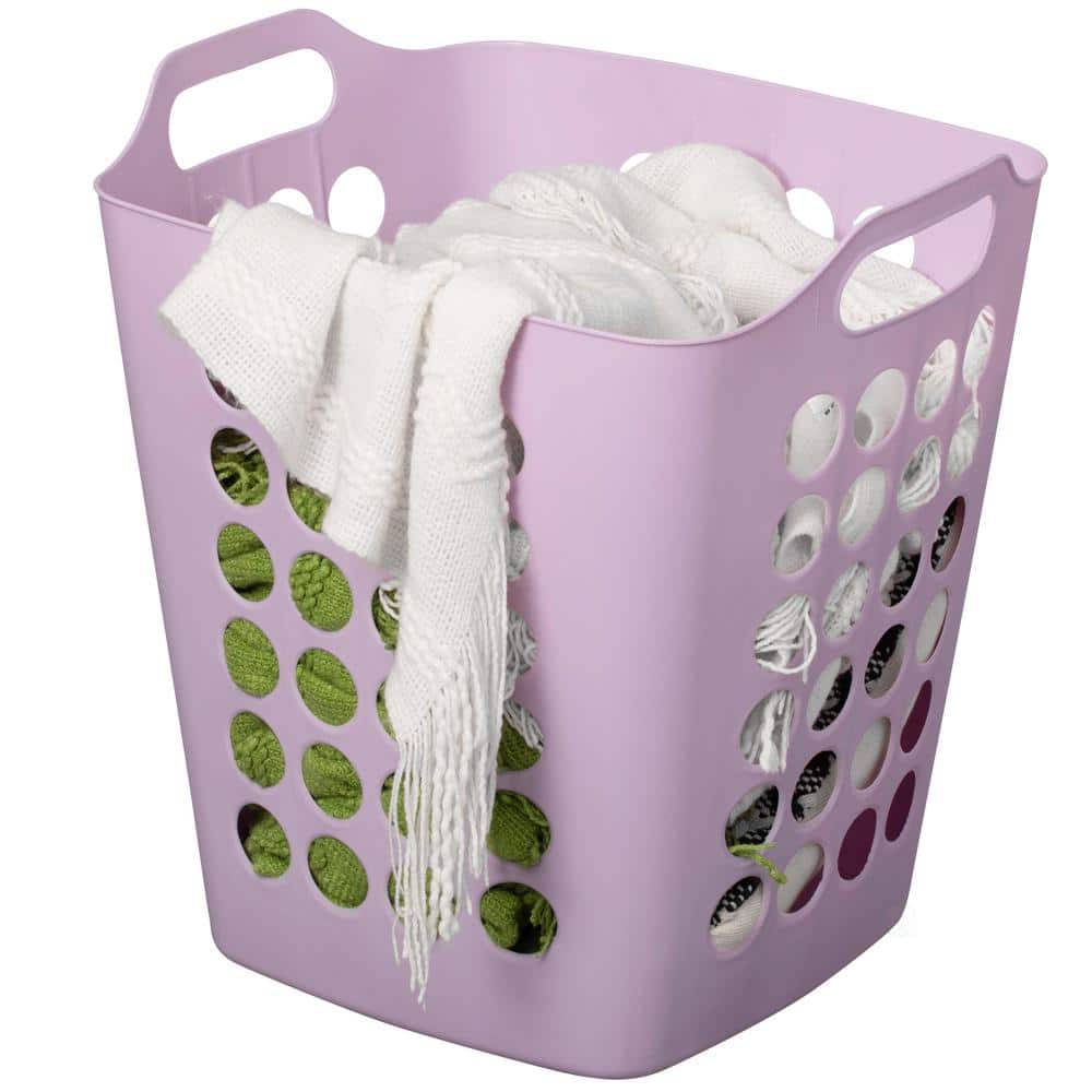Violet Plastic  Laundry Basket image