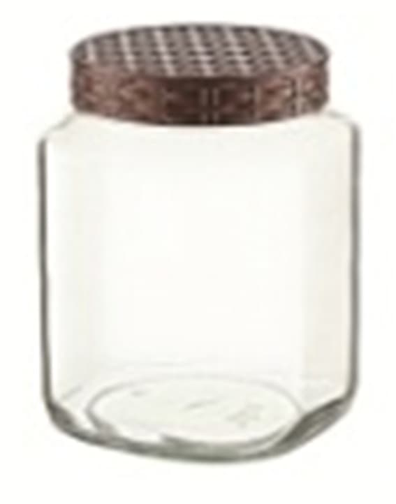 Glass Square Straw Jar 1000 cc