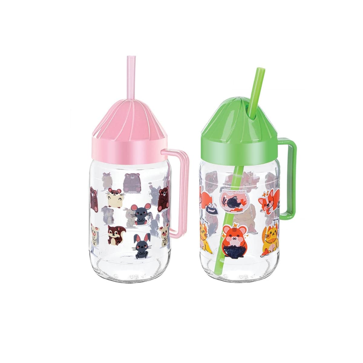 Glass Glass Cup with Pipe 300 cc