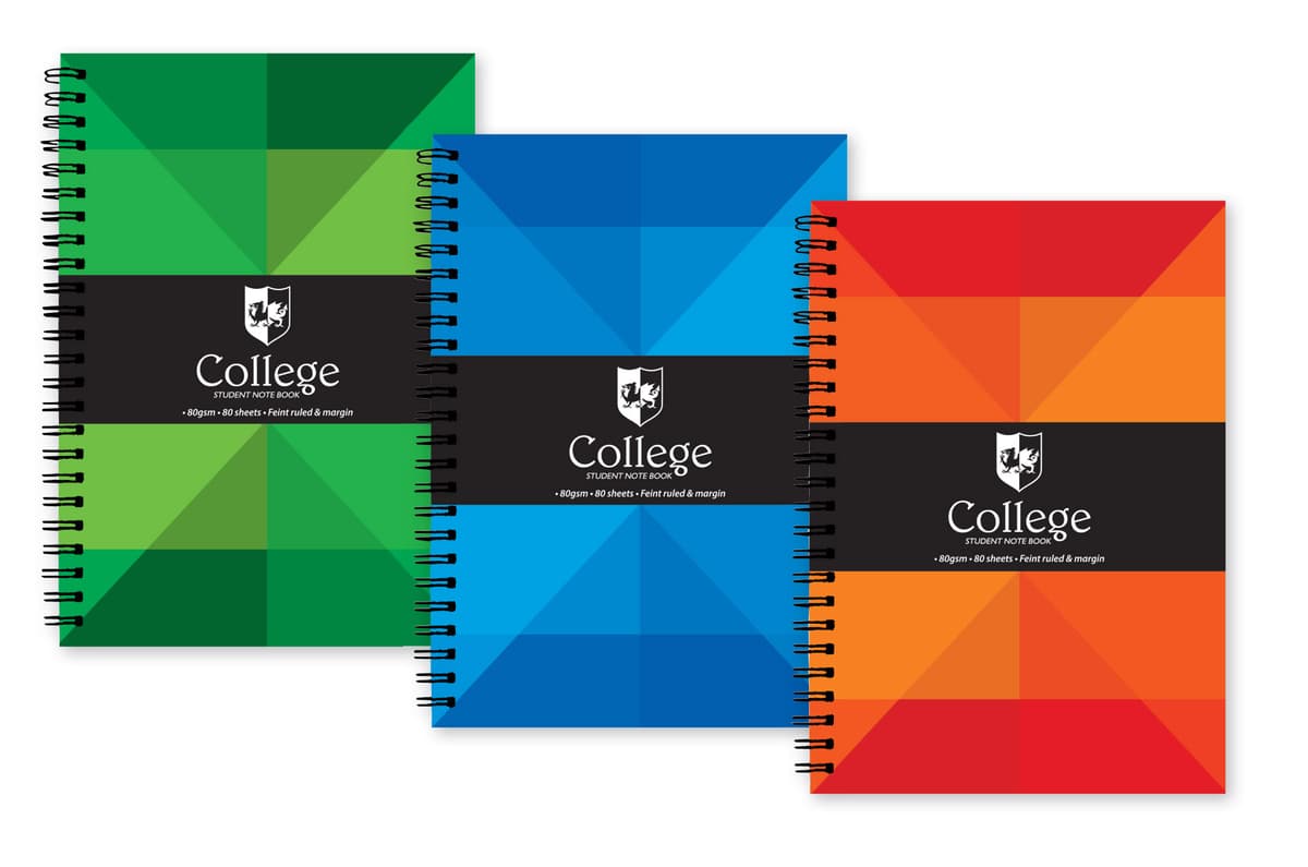 Tiger  College Range Twinwire A5 80gsm 80 Sheet Soft Touch