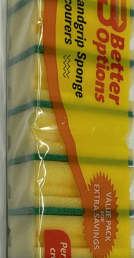 Better Options 10pc Handgrip Sponge Scourer Pk20 3