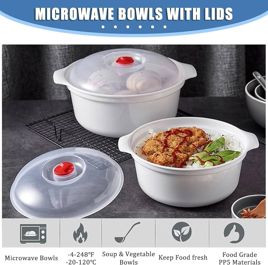 Essential Round Microwave  Pot with lid 236ml / 8oz 