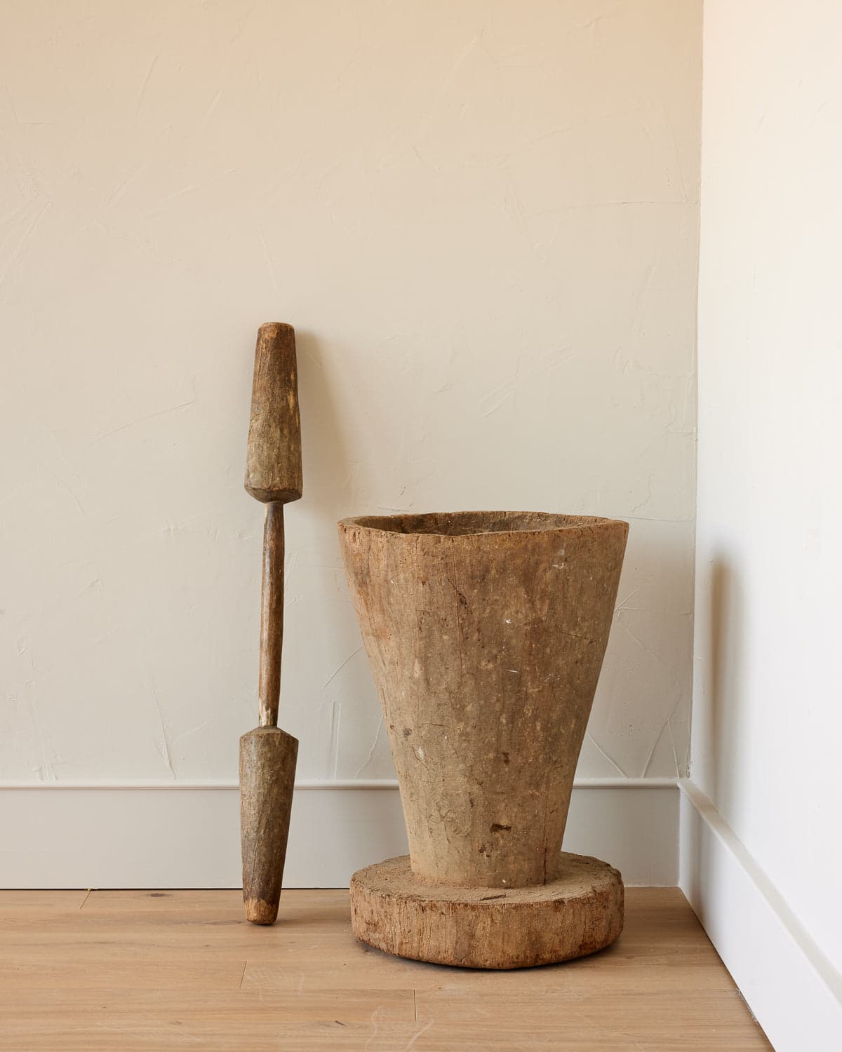 Wooden Mortal Pestal Large