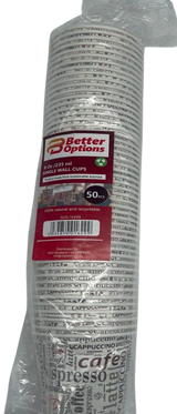 Better Options  50pk Single Wall 8oz Coffee Cup image