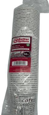 Better Options  50pk Single Wall 8oz Coffee Cup 3
