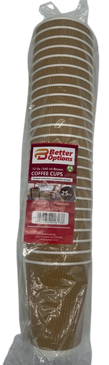Better Options  12OZ Coffee Ripple Cups  Brown 25PCS image