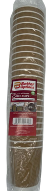 Better Options 8OZ Coffee Cups Ripple Brown image