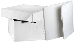 Better Options Cake Box with square Lids 	White 8 INCH
 2