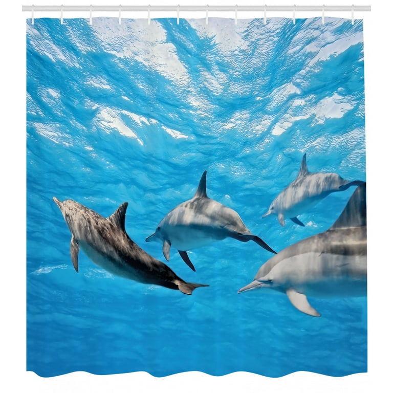 Peva shower curtain Dolphins image