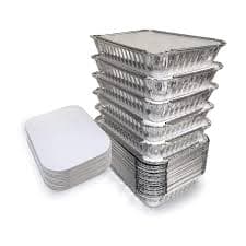 Better Options Aluminum Foil 100PCS  24X24CM ContainerS with Lid 2