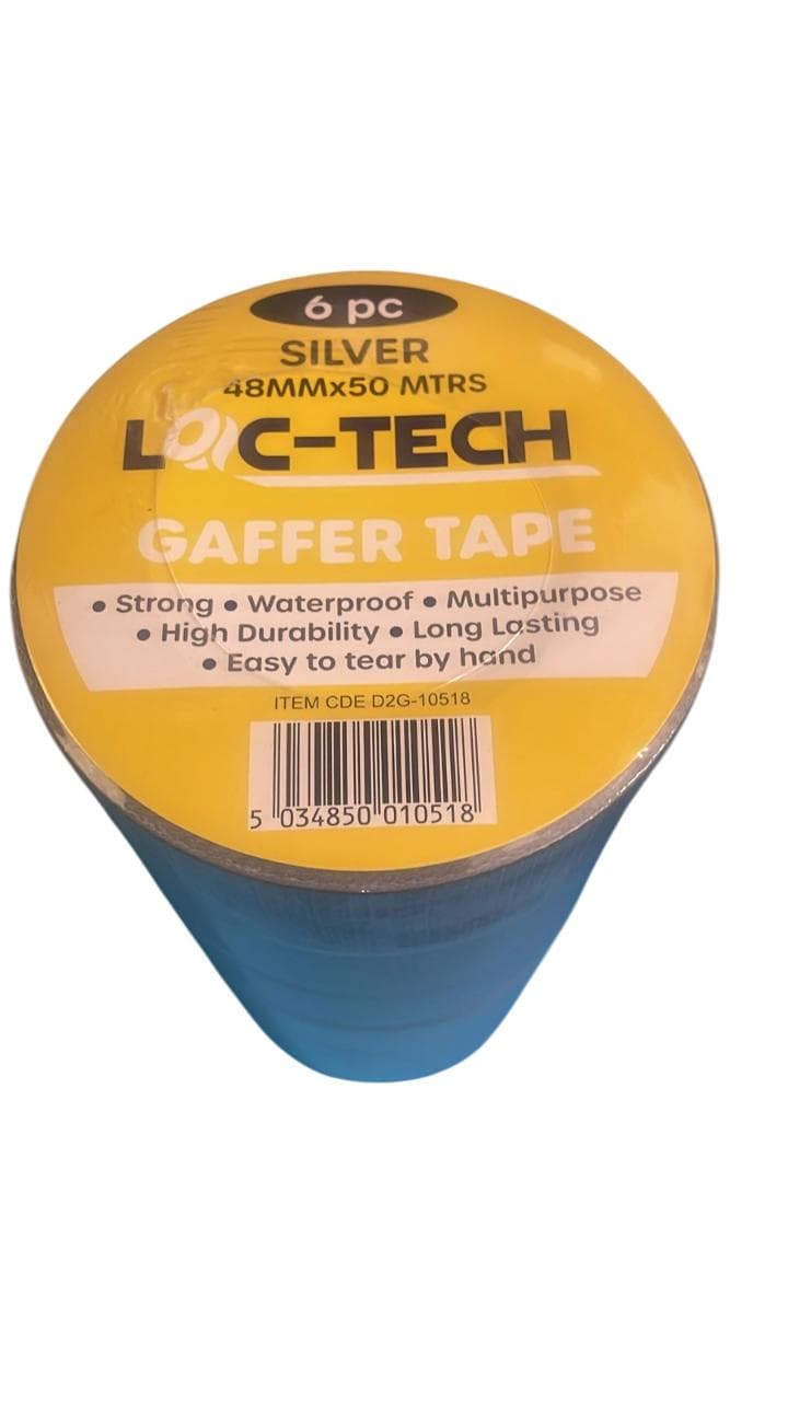 Loc-tech 6pk Gaffer Tape-silver 48mmx50m